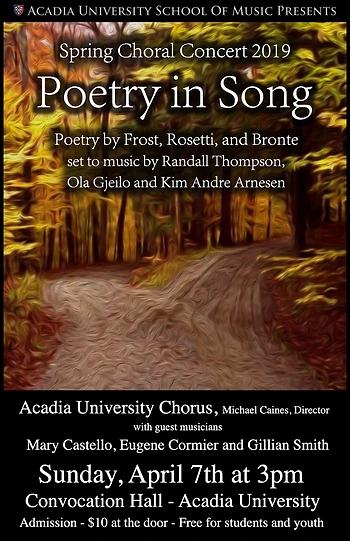 Poster for Acadia Chorus - Choral Concert