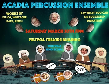Poster for Acadia Percussion Ensemble