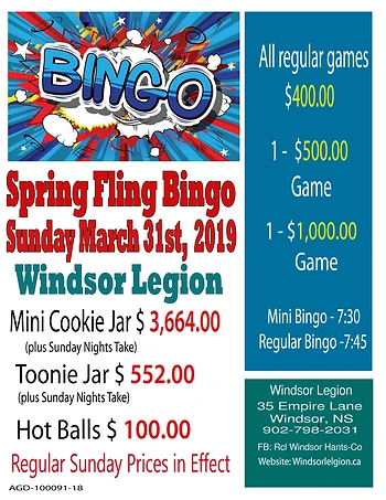 Poster for Spring Fling Bingo