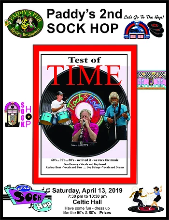 Poster for Sock Hop with Test of Time