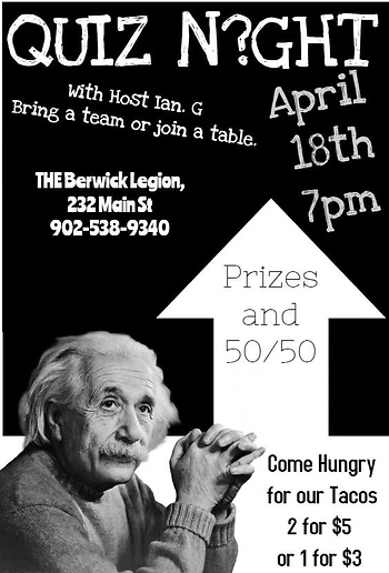 Poster for Quiz Night