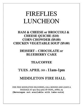 Poster for Fireflies Luncheon