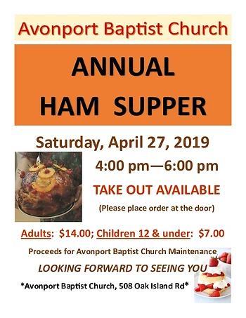 Poster for Ham Supper