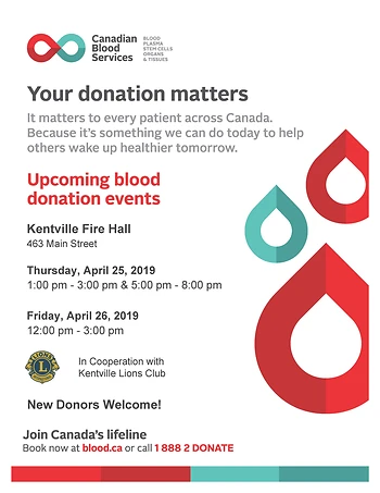 Poster for Blood Donor Clinic