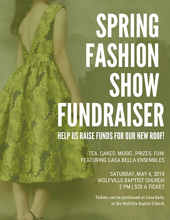 Poster for Spring Fashion Show Fundraiser