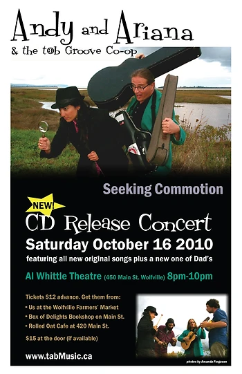 Poster for Andy and Ariana's CD Release