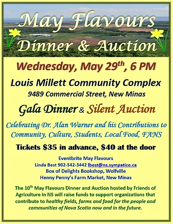 Poster for May Flavours Dinner and Auction