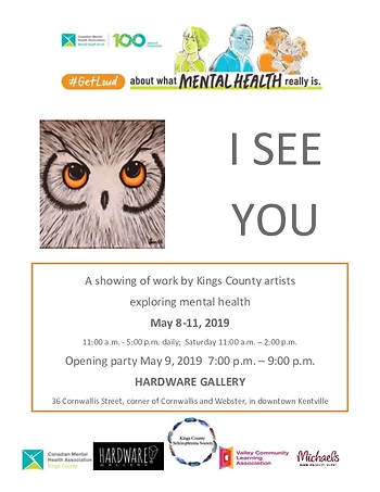 Poster for I SEE YOU Art Show Opening