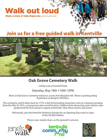 Poster for Oak Grove Cemetery Guided Walk