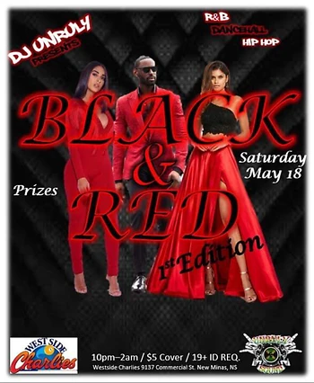 Poster for DJ Unruly Black & Red event