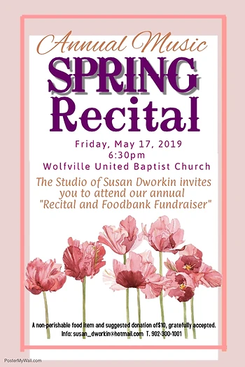 Poster for Student Music Recital