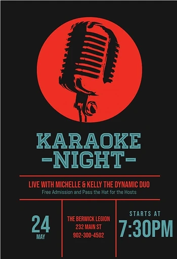 Poster for Karaoke with Michelle & Kelly
