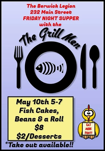 Poster for Friday Night Supper with the Grillmen