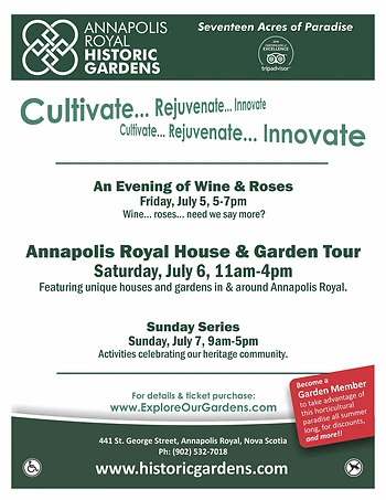 Poster for Annapolis Royal House & Garden Tour