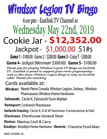 Poster for Eastlink Community TV Bingo