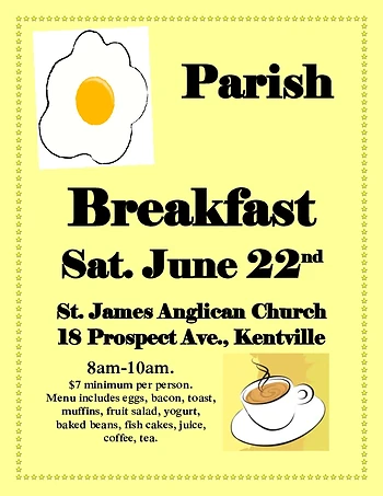 Poster for Parish Breakfast