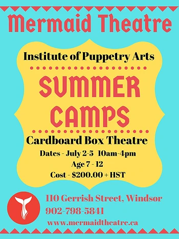 Poster for Summer Puppet Camp 