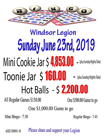 Poster for Sunday Bingo 