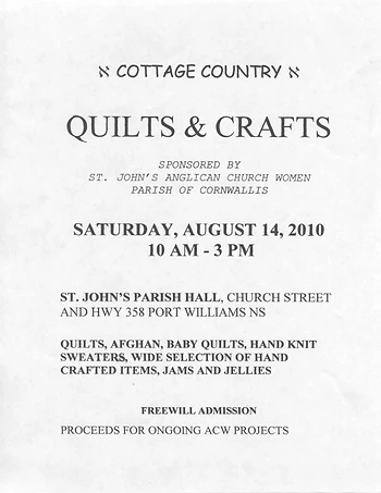 Poster for Cottage Quilts and Crafts