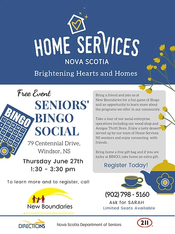 Poster for Seniors' BINGO Social