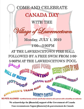 Poster for Canada Day Celebrations