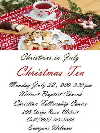 Poster for Christmas in July Christmas Tea