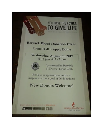 Poster for Blood Donor Clinic