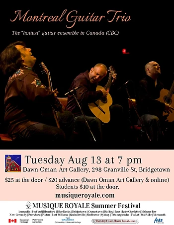 Poster for Musique Royale Montreal Guitar Trio