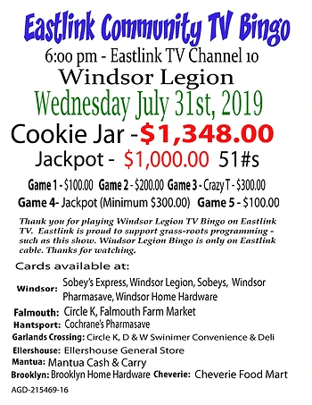 Poster for Community TV Bingo