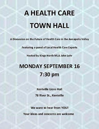 Poster for Healthcare Town Hall 