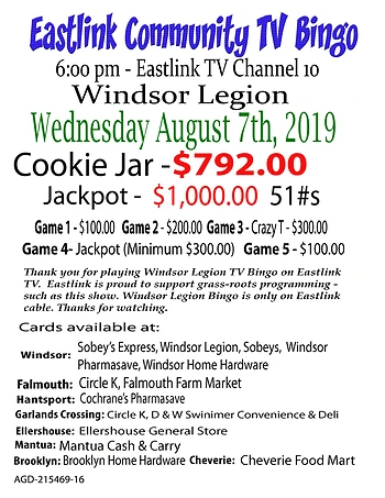 Poster for Community TV Bingo