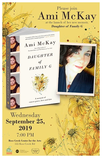 Poster for Ami McKay Book Launch