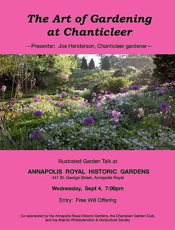 Poster for Garden Talk: Chanticleer