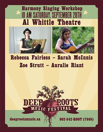 Poster for Deep Roots - Harmony Singing Workshop