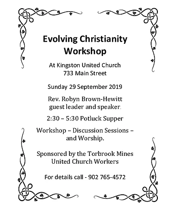 Poster for Evolving Christianity Workshop