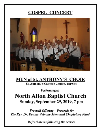 Poster for Men. of St. Anthony's