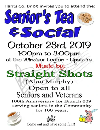 Poster for Seniors Tea and Social