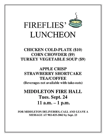 Poster for Fireflies Luncheon