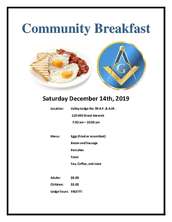Poster for Community Breakfast