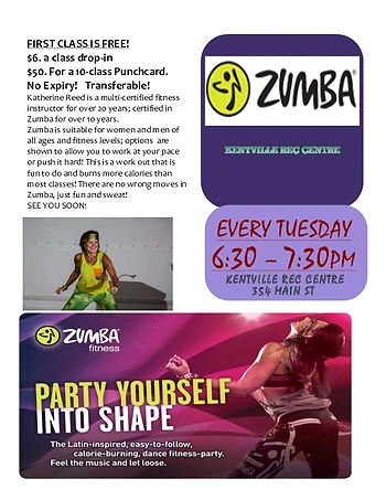 Poster for ZUMBA class