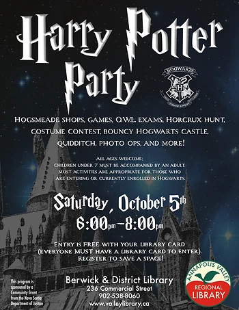 Poster for Harry Potter Party