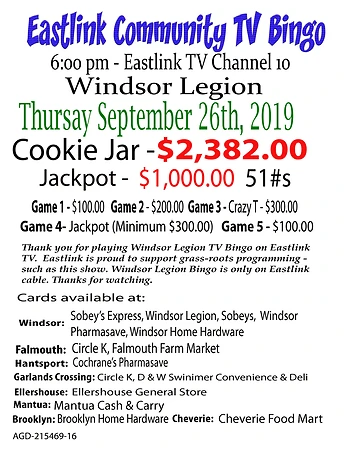 Poster for Community TV Bingo