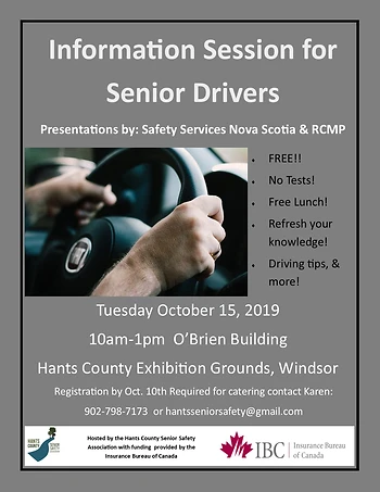 Poster for Info Session for Senior Drivers