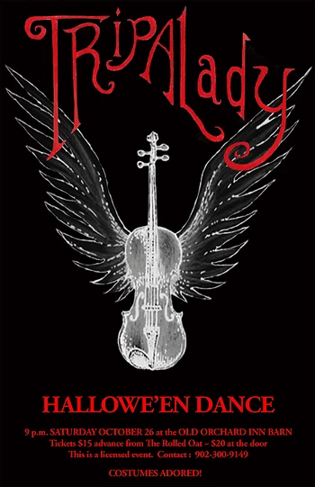 Poster for TripALady Hallowe'en Dance
