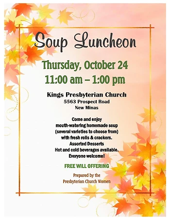 Poster for Soup Luncheon