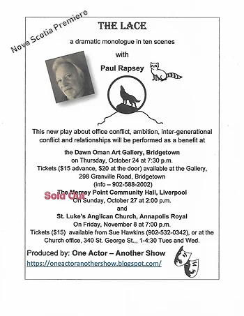 Poster for The Lace, a monologue in ten scenes