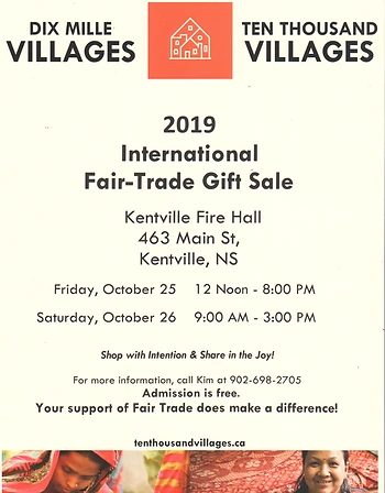 Poster for Ten Thousand Villages Fair Trade Gift Sale
