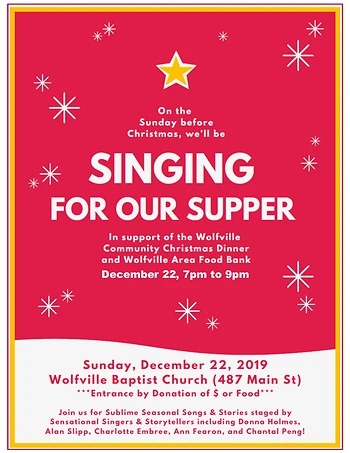 Poster for Singing for our Supper