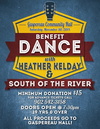 Poster for Benefit Dance with Heather Kelday and South of the River
