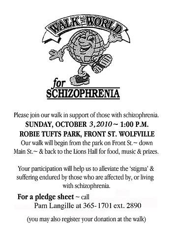 Poster for Walk-the-World for Schizophrenia